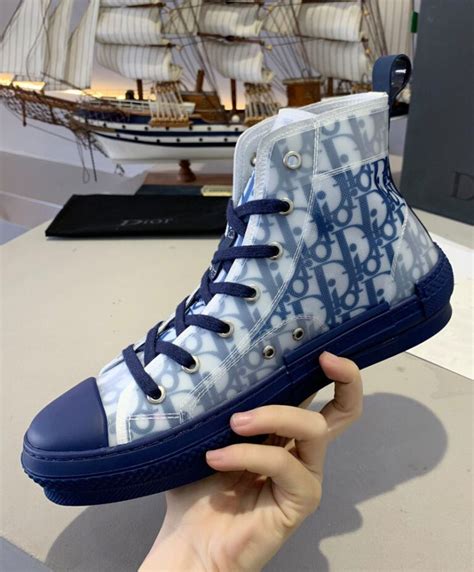 b23 high top sneaker in blue dior oblique|b23 high top sneaker price.